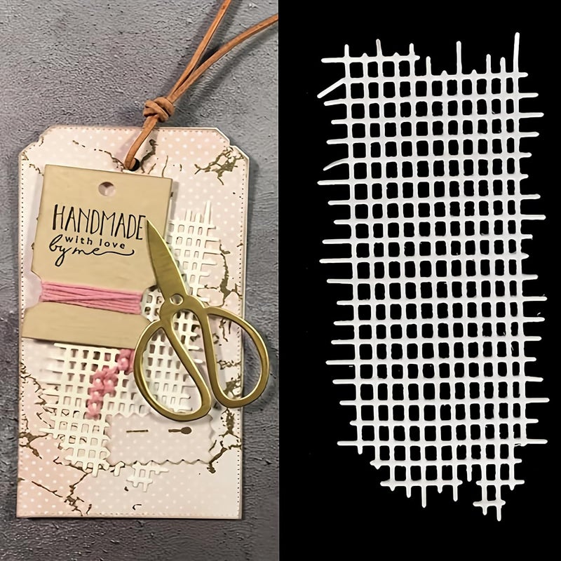 Lapoo 3D Backgrounds Frame Metal Cutting Die for Scrapbooking, New Cutting Dies DIY Album Card Making Decor Paper Craft Metal Die Cuts Party Wedding Decorations (Grid C 3.9 x 2 in) - Image 1